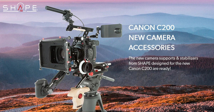 Les supports de caméra pour la caméra de cinéma numérique Canon EOS C200 sont prêts.