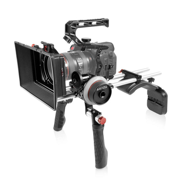 Canon EOS R5C, R5, R6 Shoulder Mount Kit Matte Box Follow Focus