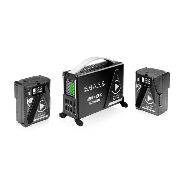 Fast Charger Kit USB-C with 2x Mini V-Mount 50Wh Batteries