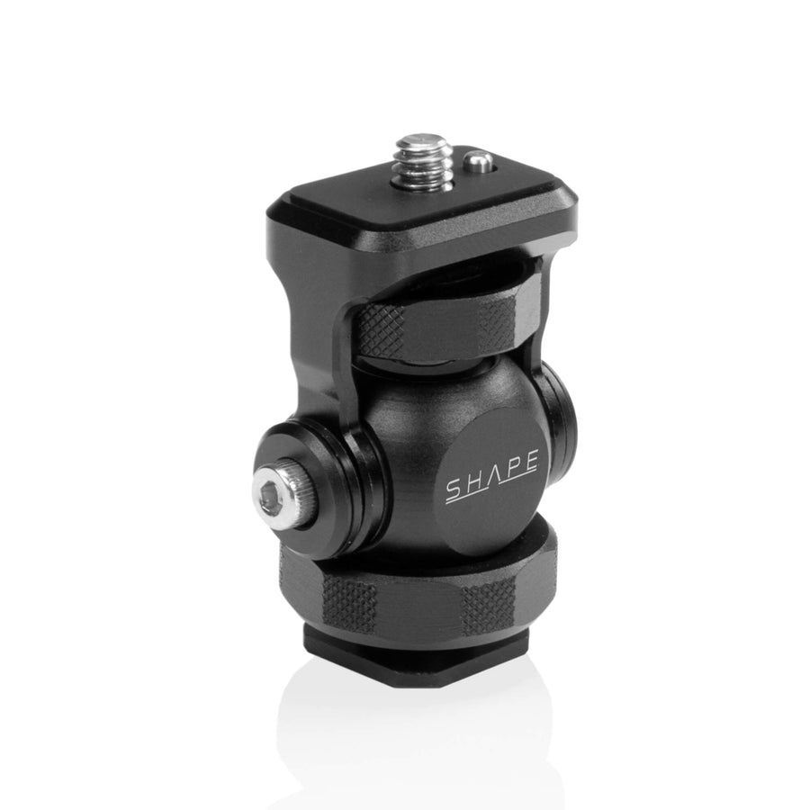 Friction swivel and tilt monitor light, microphone mount cold shoe base 01_SHAPE_Friction_Swivel_and_Tilt_Mount_with_Cold_Shoe_Base