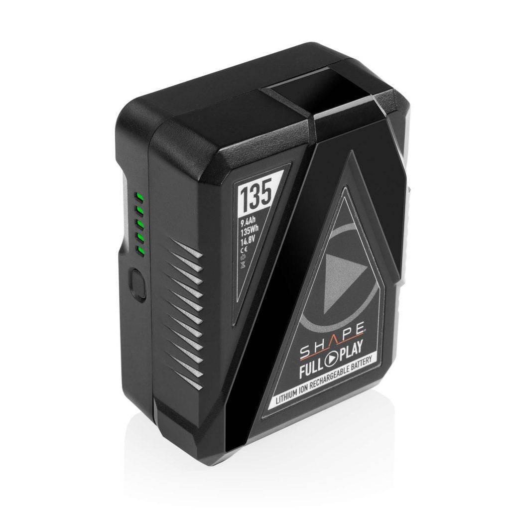 FULL PLAY 14.8 V 135 WH rechargeable lithium-ion V-mount battery 01_SHAPE_Full_Play_Rechargeable_Battery_135_Wh_V-Mount