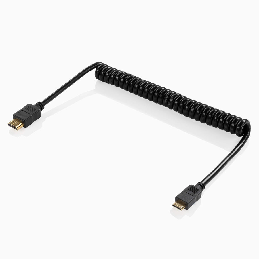 4k 2.0 HDMI to mini HDMI male coiled cable 01_SHAPE_HDMI_to_Mini_HDMI_Coiled_4K_Cable_16_inches