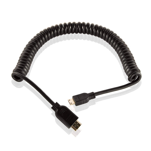 24 inches HDMI to mini HDMI coiled cable