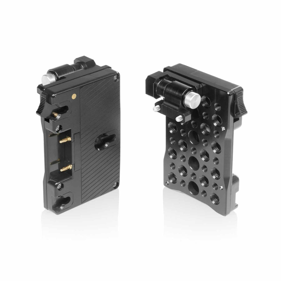 Gold mount pivoting battery plate for monitor cage 01_SHAPE_Pivoting_Battery_Plate_for_Monitor_Cage