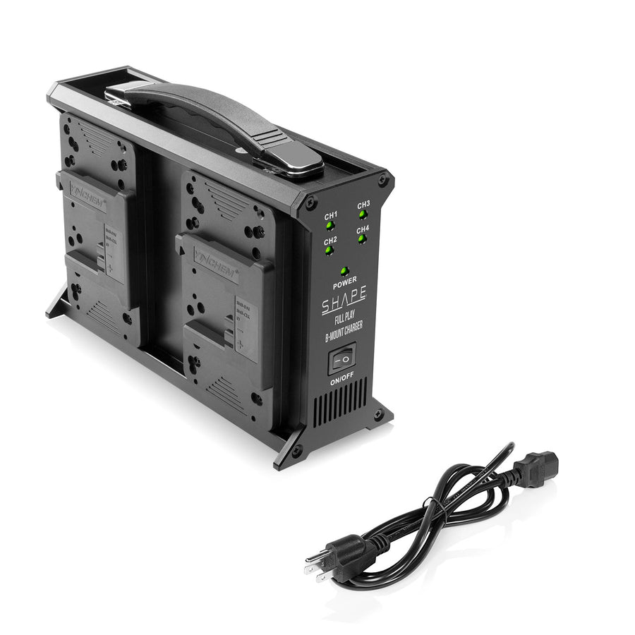 Full Play intelligent 4-channel B-Mount lithium-ion battery charger 01_SHAPE_Quad_B-mount_battery_charger