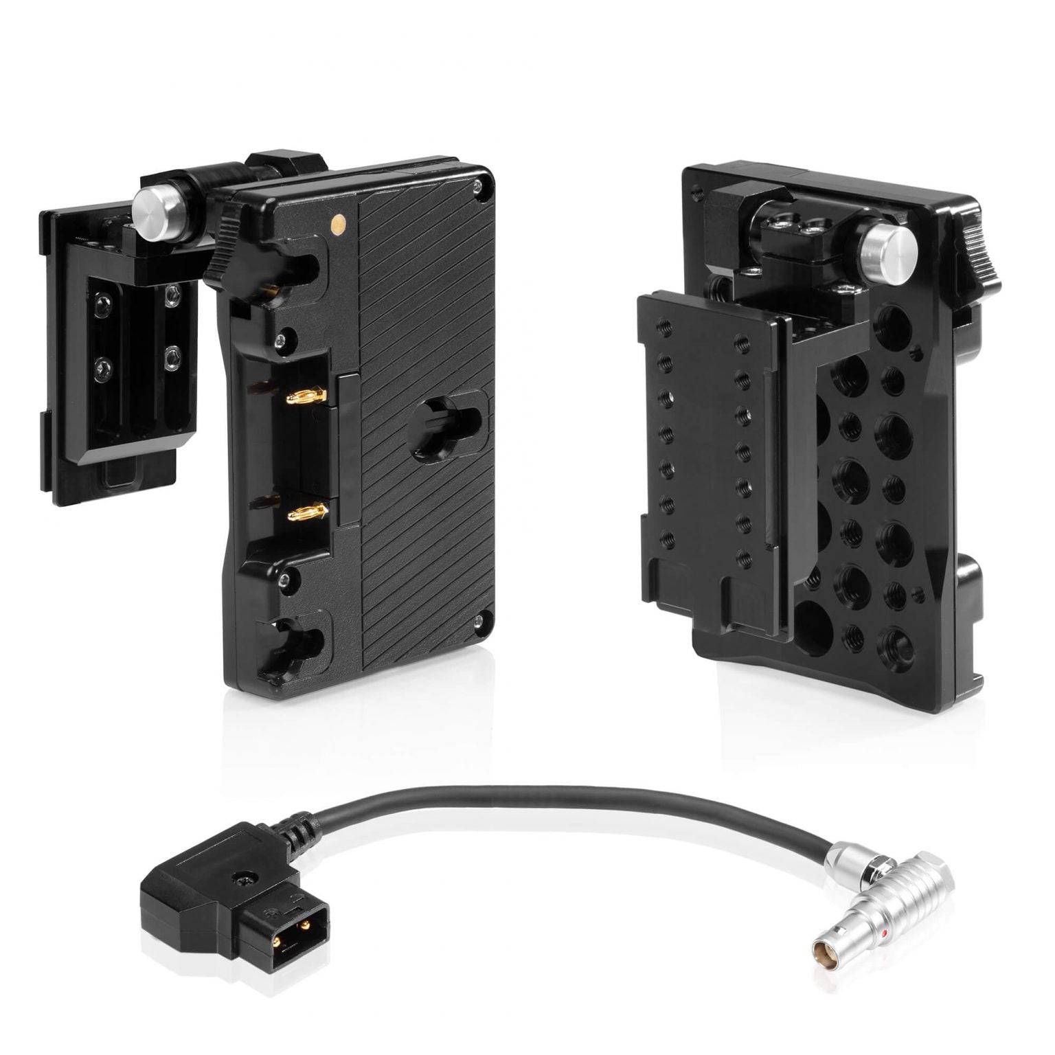 RED® KOMODO™ & KOMODO™ 6K PRODUCTION PACK Gold Mount pivoting battery plate 01_SHAPE_RED__KOMODO____KOMODO__6K_Production_Pack__Pivoting_Gold_Mount_Battery_Plate