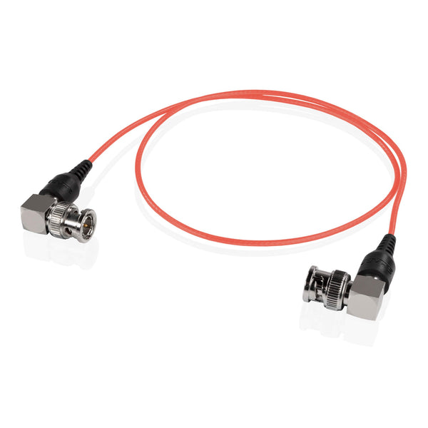 Skinny 90-degree BNC cable 24 inches red