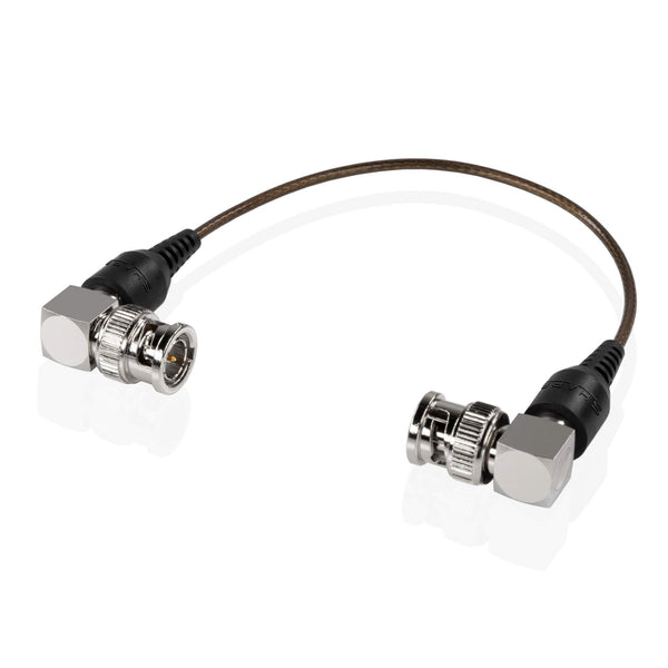 Skinny 90-degree BNC cable 6 inches black