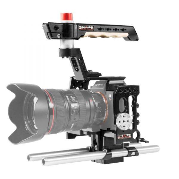 Sony A7R3 cage 15 mm rod system 01_SHAPE_Sony_A7R_III_A7_III_Camera_Cage__Top_Handle_and_Rod_Bloc_System