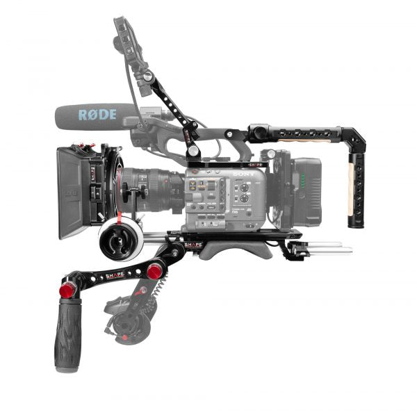 Sony FX6 baseplate, top plate, controller top handle, Quick handle, VF. mount, matte box, follow focus pro 01_SHAPE_Sony_FX6_Camera_Bundle_Rig_Kit