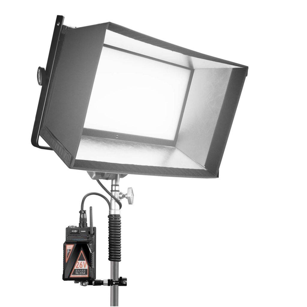 FULL PLAY 26 V 260 WH rechargeable lithium-ion V-mount battery for light and cine camera 02_SHAPE_Full_Play_Rechargeable_Battery_260_Wh_V-Mount