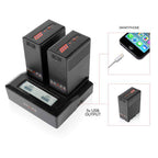 BP-U65 lithium-ion two batteries with dual LCD charger 02_SHAPE_Sony_BP-U65_Batteries_with_Dual_LCD_Charger