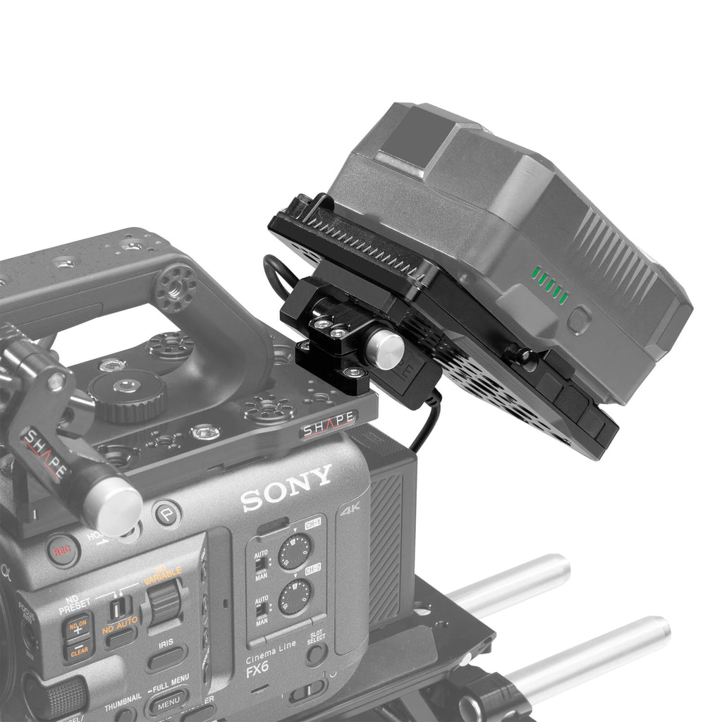 Sony FX6 V-Mount pivoting battery plate 02_SHAPE_Sony_FX6_Pivoting_V-Mount_Battery_Plate