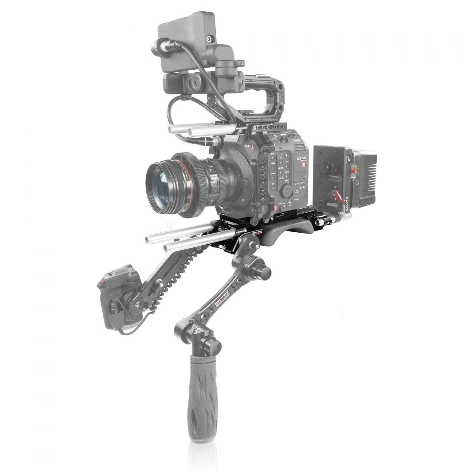 Canon C500 Mark II, C300 Mark III V-lock quick release baseplate 03_SHAPE_Canon_C500_MKII_C300_MKIII_V-Lock_Quick_Release_Baseplate