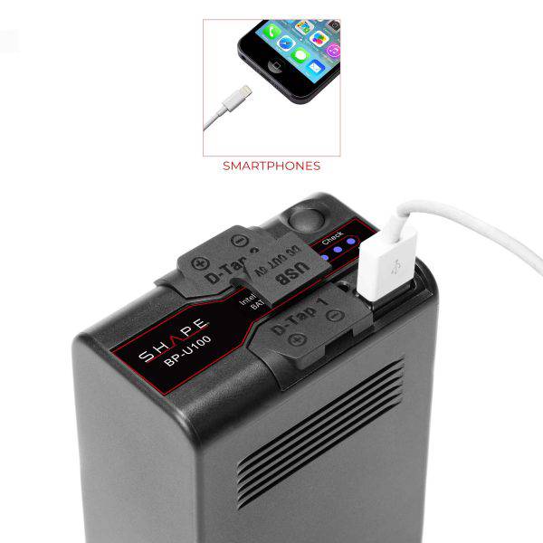 BP-U100 Lithium-Ion 98Wh,14.4V,6800 mAh Two Batteries with Travel Charger 03_SHAPE_Sony_FX9_FX6_BP-U100_Batteries_with_Travel_Charger