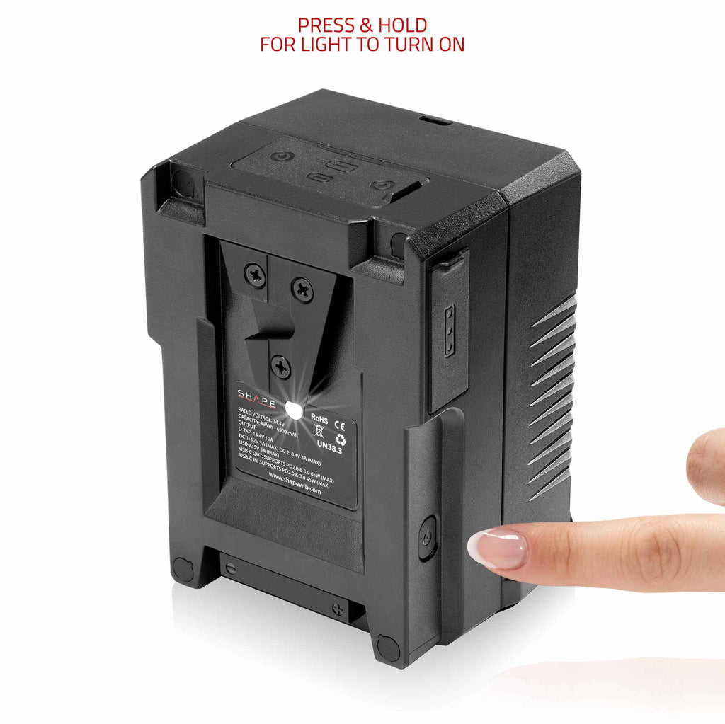 Fast Charger Kit USB-C with 2x Mini V-Mount 99Wh Batteries 04_SHAPE_Fast_Charger_Kit_USB-C_with_2x_Mini_V-Mount_99Wh_Batteries