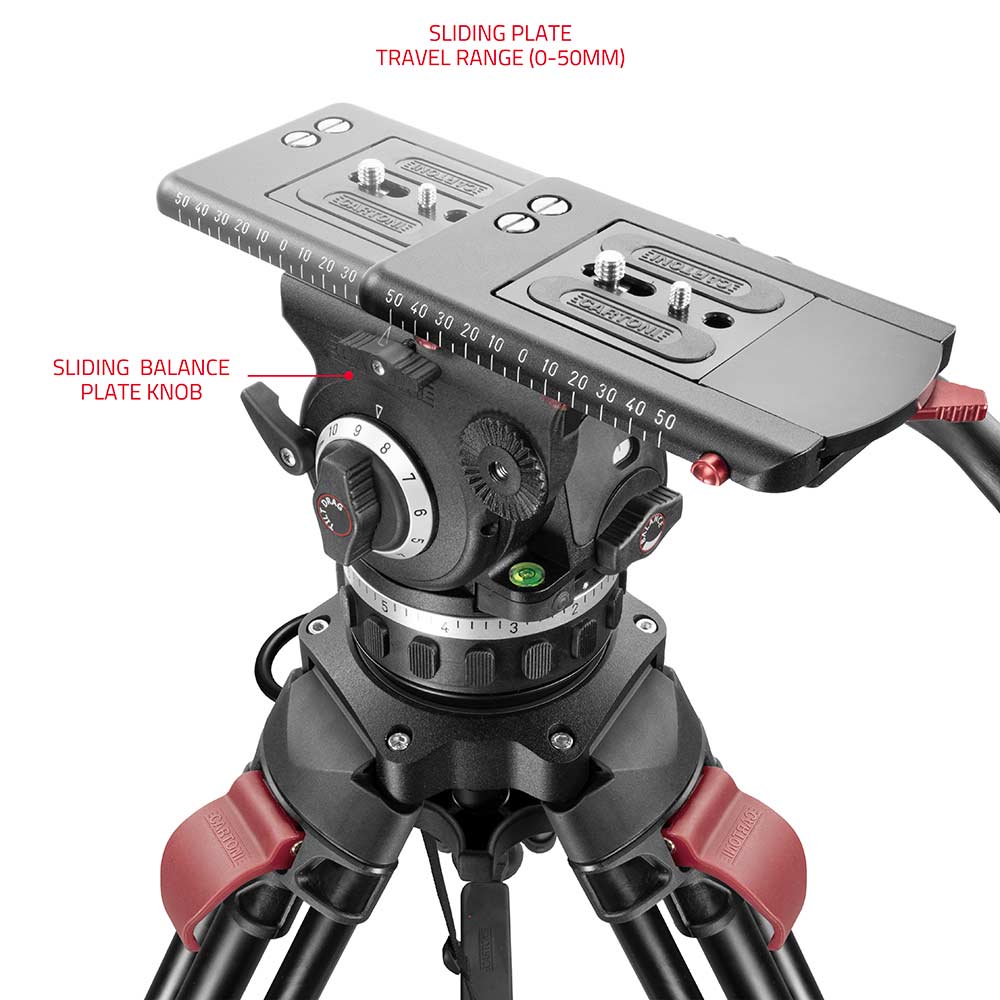 FOCUS 18 Fluid Head with Red Lock Legs Mid-Level Spreader 05_SHAPE_FOCUS_18_Fluid_Head_with_Red_Lock_Legs_Mid-Level_Spreader