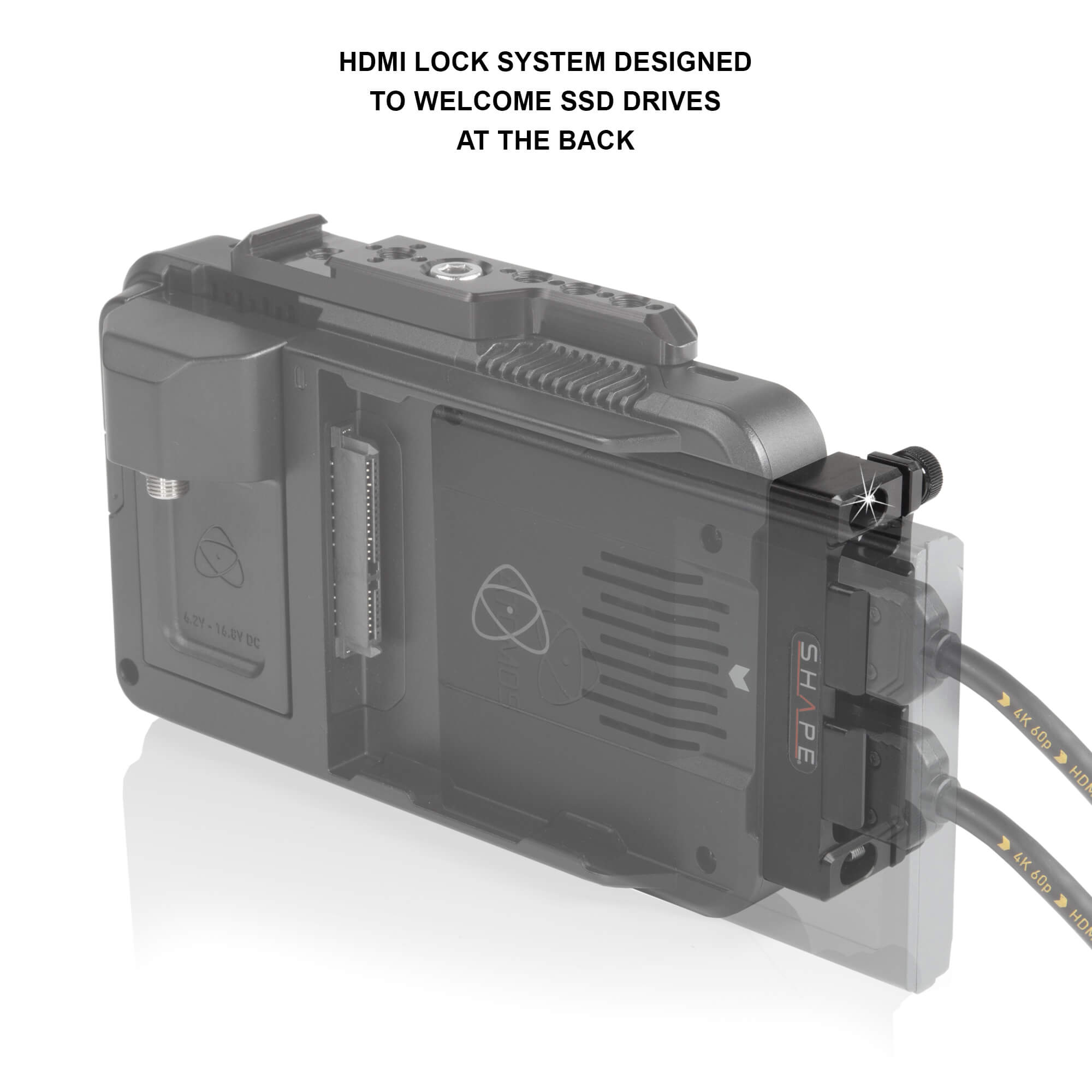 HDMI lock system for Atomos ninja v 5" & V+ 5 .2" monitor recorders 05_SHAPE_HDMI_Lock_System_for_Atomos_Ninja_V_V_