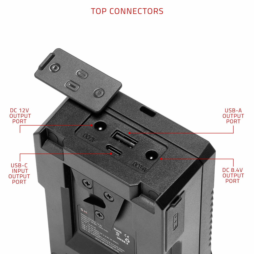 Mini 50 Wh V-Mount battery USB-C Input/Output 05_SHAPE_Mini_50Wh_V-Mount_battery_USB-C_Input_Output