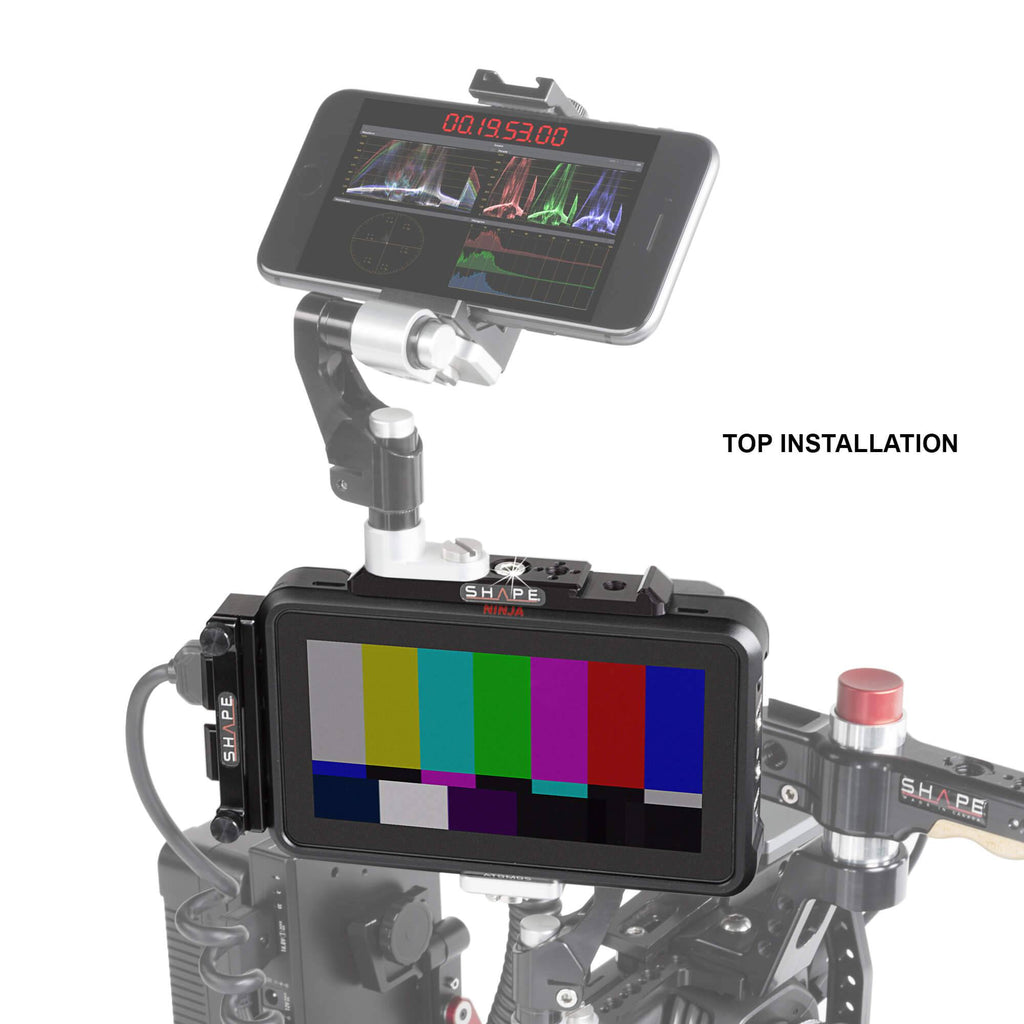HDMI lock system and top plate kit for Atomos ninja V 5" & V+ 5.2" monitor recorders 05_SHAPE_Top_Plate_Kit_and_HDMI_Lock_System_for_Atomos_Ninja_V_V_