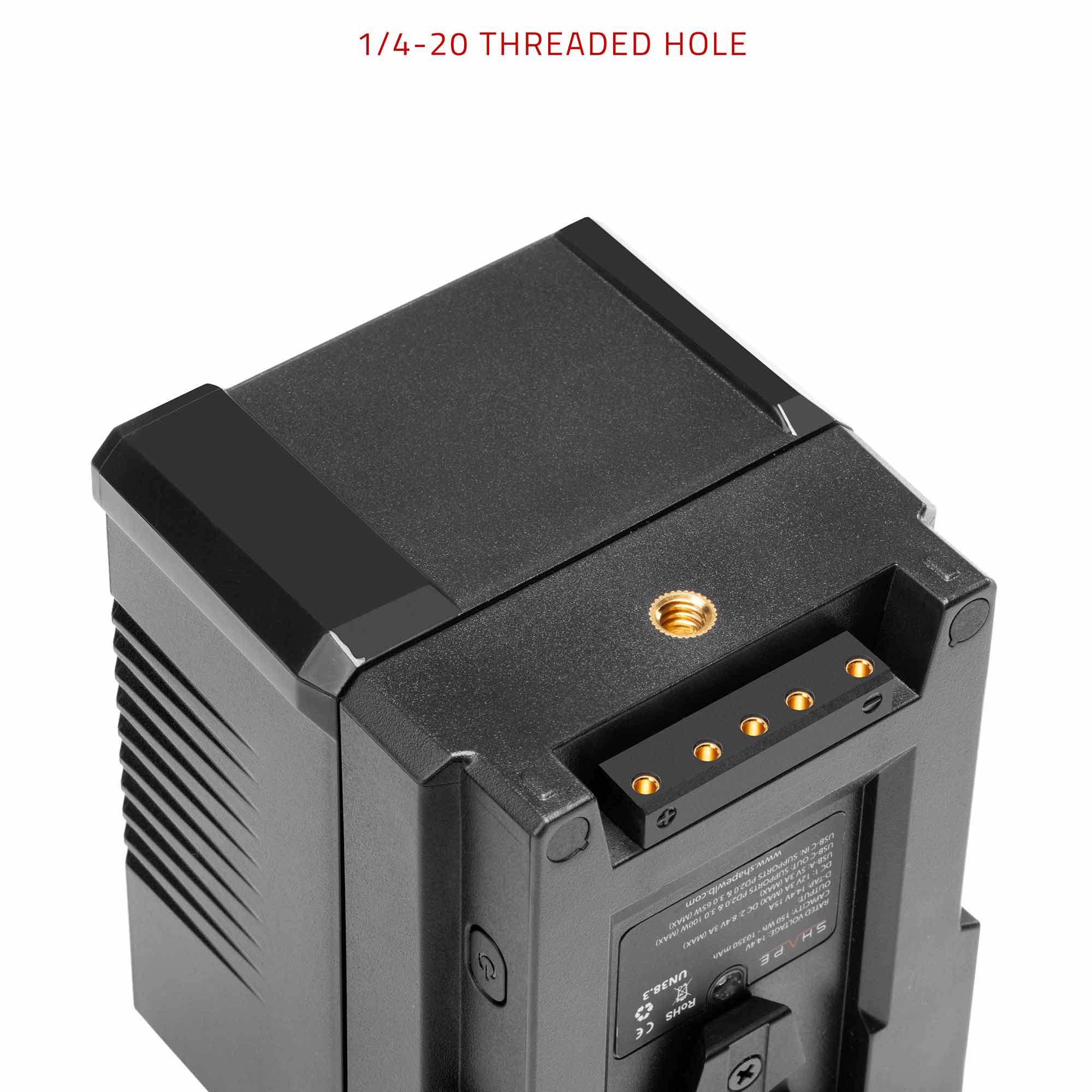 Mini 150 Wh V-Mount battery USB-C Input/Output 06_SHAPE_Mini_150_Wh_V-Mount_battery_USB-C_Input_Output