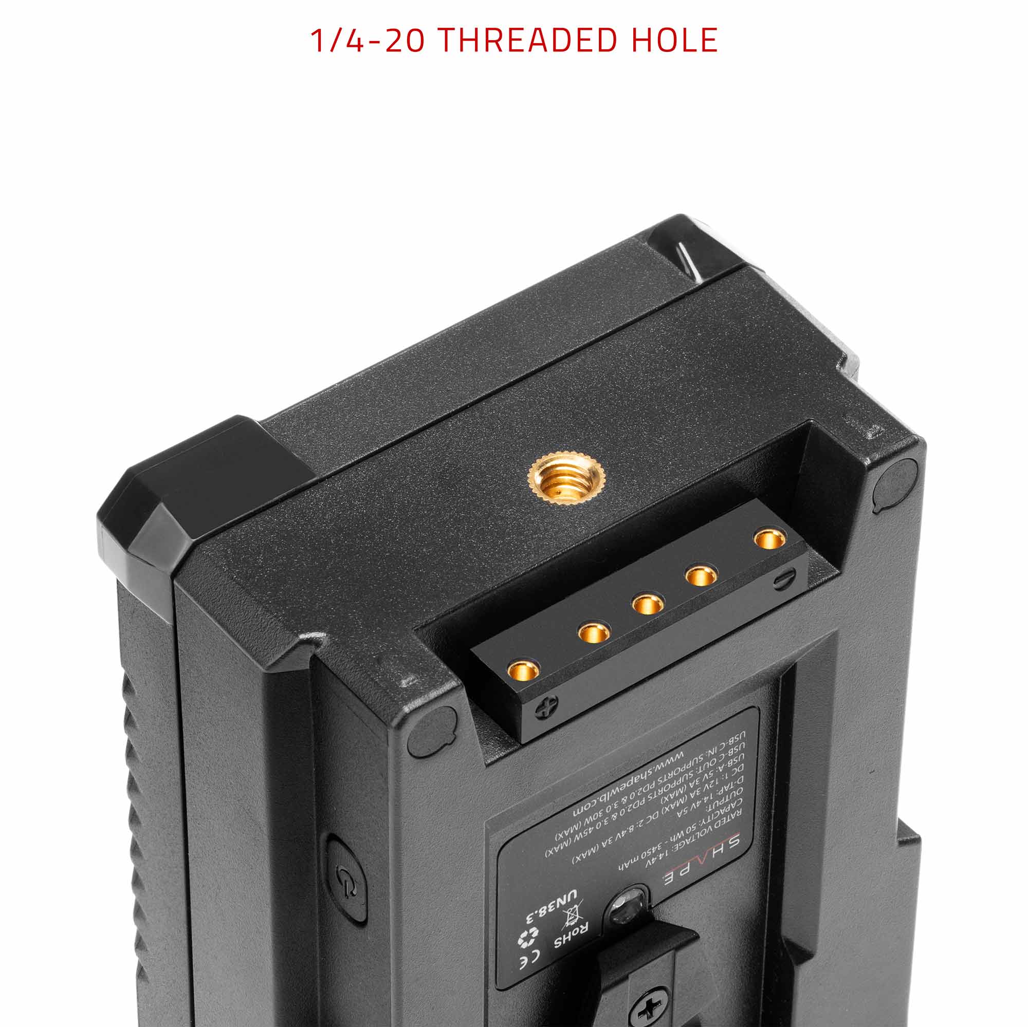 Mini 50 Wh V-Mount battery USB-C Input/Output 06_SHAPE_Mini_50Wh_V-Mount_battery_USB-C_Input_Output