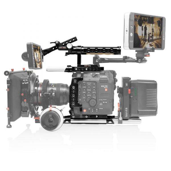 Canon C500 Mark II, C300 Mark III cage and handle with EVF mount 07_SHAPE_Canon_C500_MKII_C300_MKIII_Camera_Cage__Top_Handle__Rod_Bloc_System_and_View_Finder_Mount