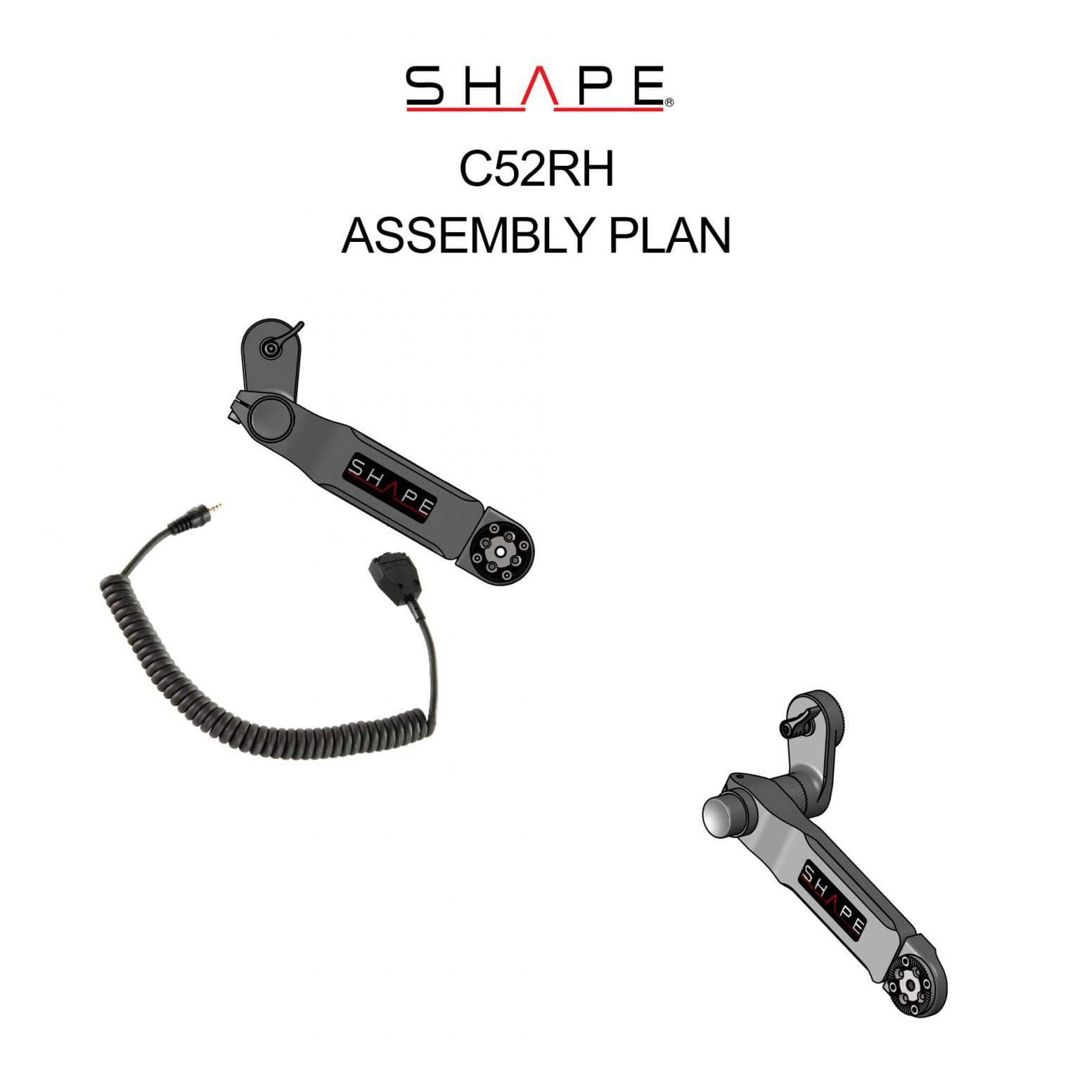 Canon C500 Mark II, C300 Mark III remote extension handle with cable 07_SHAPE_Canon_C500_MKII_C300_MKIII_Remote_Extension_Handle_with_Cable