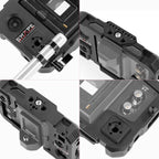 Atomos Shinobi monitor with 15 mm LWS swivel rod clamp 07_SHAPE_Monitor_Cage_with_Swivel_Rod_Clamp_for_Atomos_Shinobi