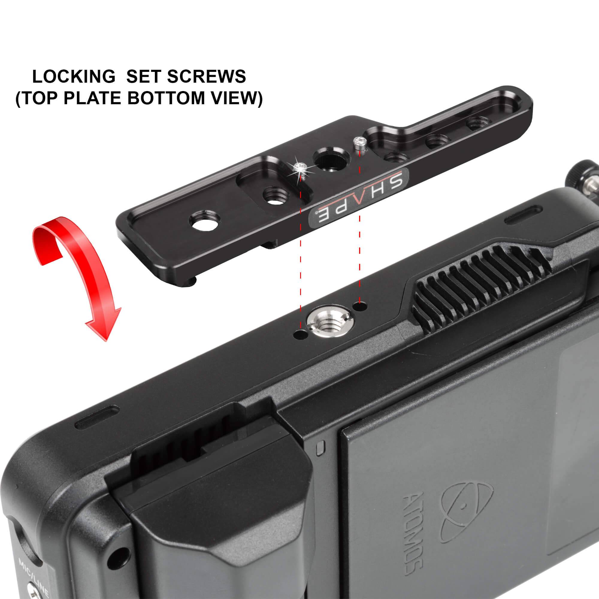 HDMI lock system and top plate kit for Atomos ninja V 5" & V+ 5.2" monitor recorders 07_SHAPE_Top_Plate_Kit_and_HDMI_Lock_System_for_Atomos_Ninja_V_V_