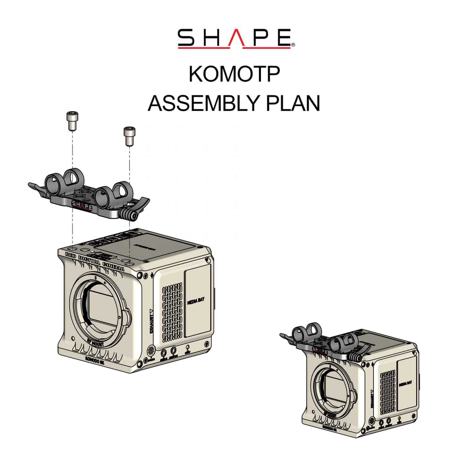 RED® KOMODO™ & KOMODO™ 6K Production pack Top Plate 08_SHAPE_RED__KOMODO____KOMODO__6K_Production_Pack_Top_Plate