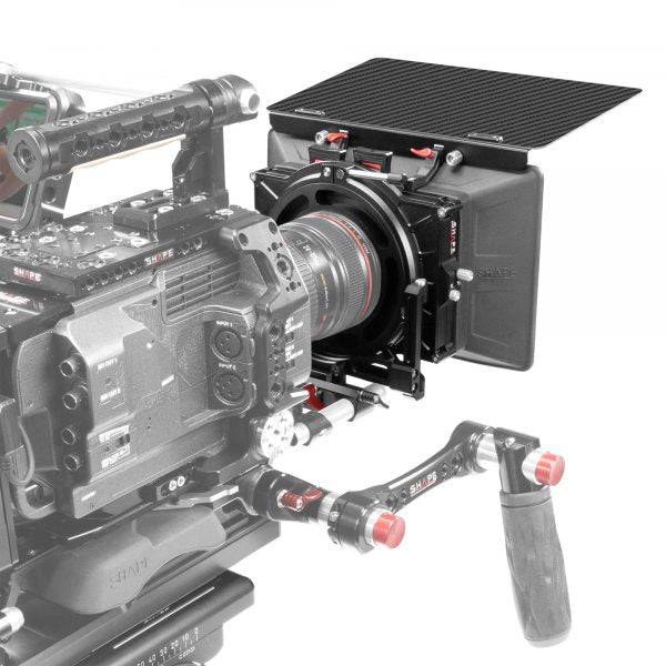 Compact Universal shoulder baseplate (BP20) with follow focus, HAND15 shadow and matte box kit 09_SHAPE_Compact_Universal_Shoulder_Baseplate_Kit