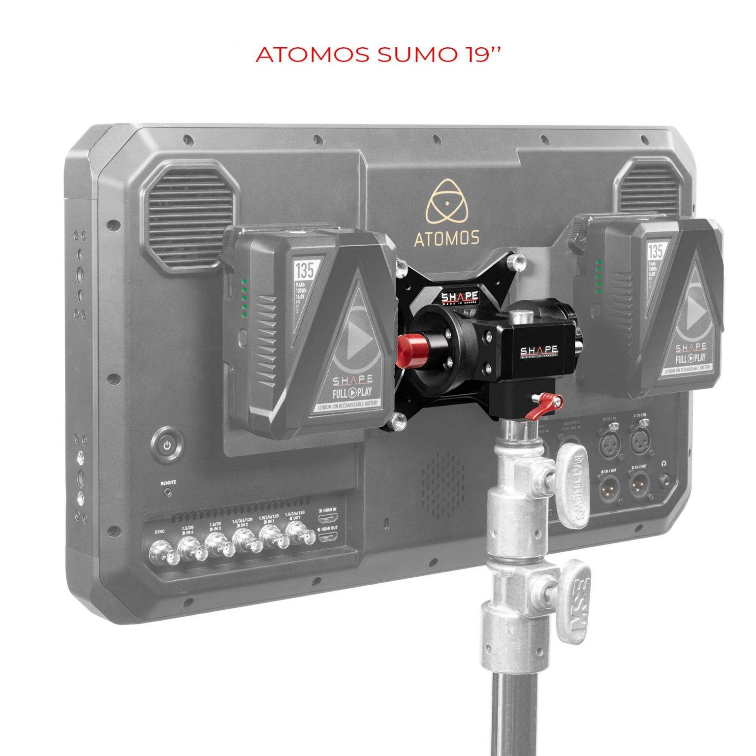 Push Button Vesa Monitor Mount For C-Stand and Baby Pin 10_SHAPE_Monitor_Support_Mount_Vesa_with_Push_Button