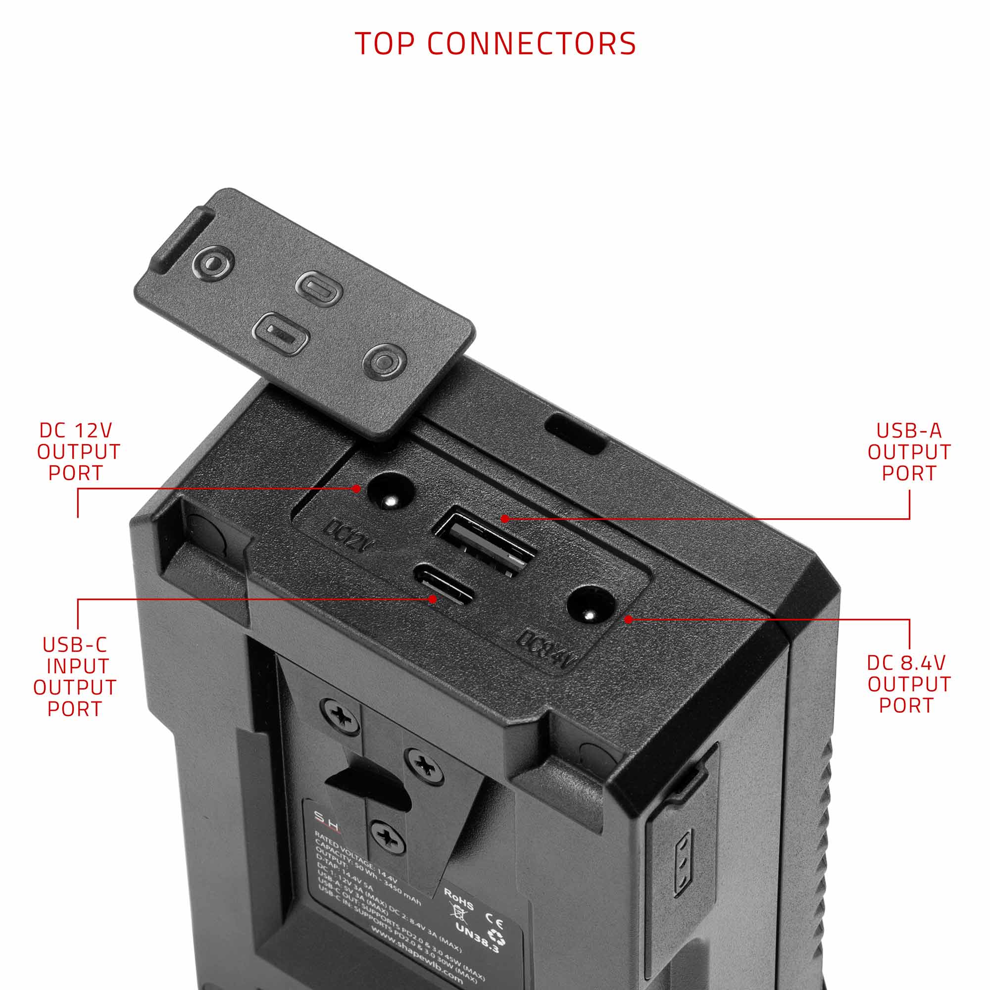 Fast Charger Kit USB-C with 2x Mini V-Mount 50Wh Batteries 11_SHAPE_Fast_Charger_Kit_USB-C_with_2x_50Wh_Mini_V-Mount_Batteries