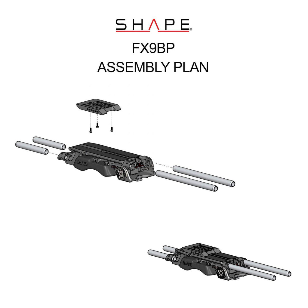 Sony FX9 V-lock quick release baseplate 11_SHAPE_Sony_FX9_V-Lock_Quick_Release_Baseplate
