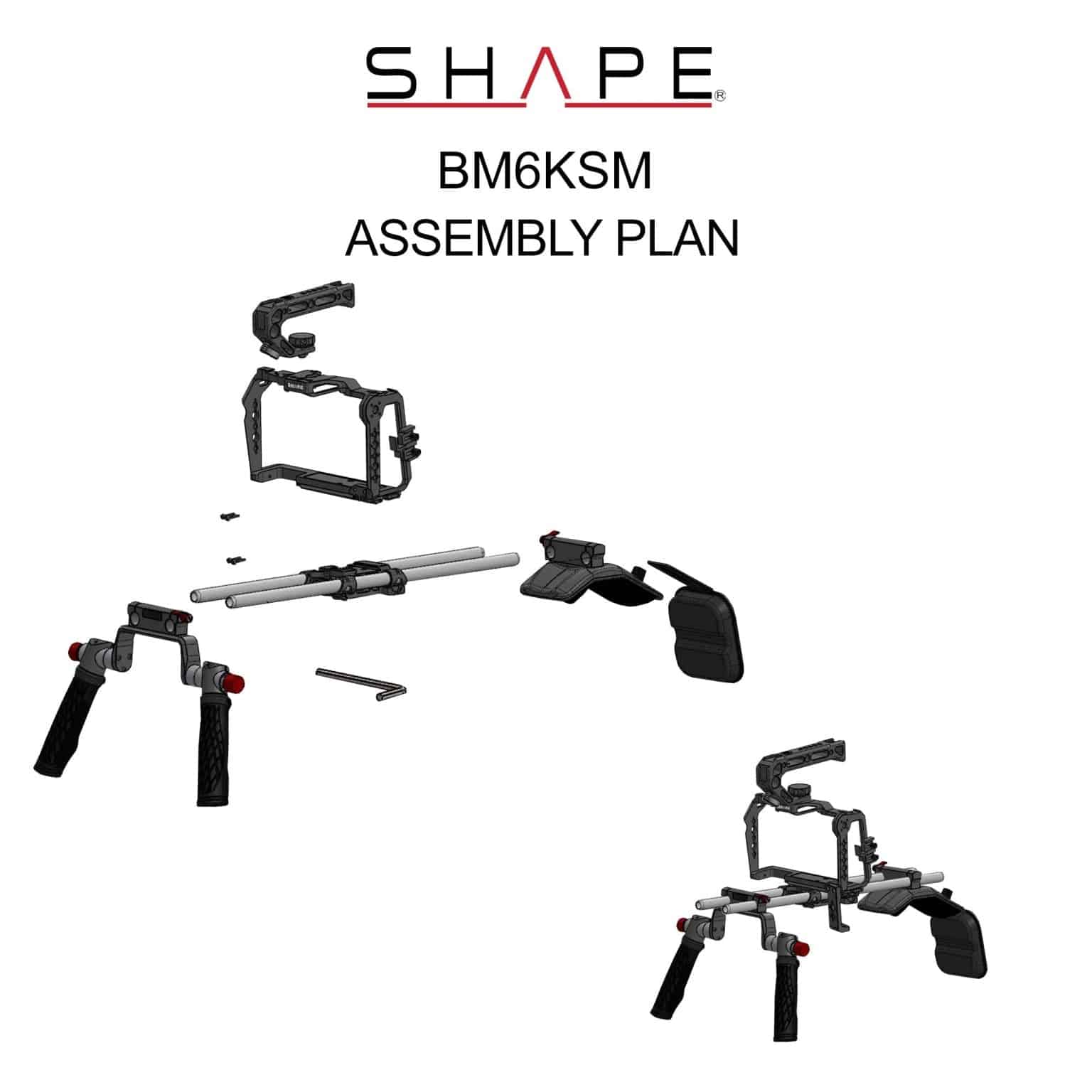 Blackmagic Cinema Camera 6K/6K Pro/6K G2 Shoulder Mount 12_SHAPE_Blackmagic_Cinema_Camera_6K_6K_PRO_6K_G2_Shoulder_Mount
