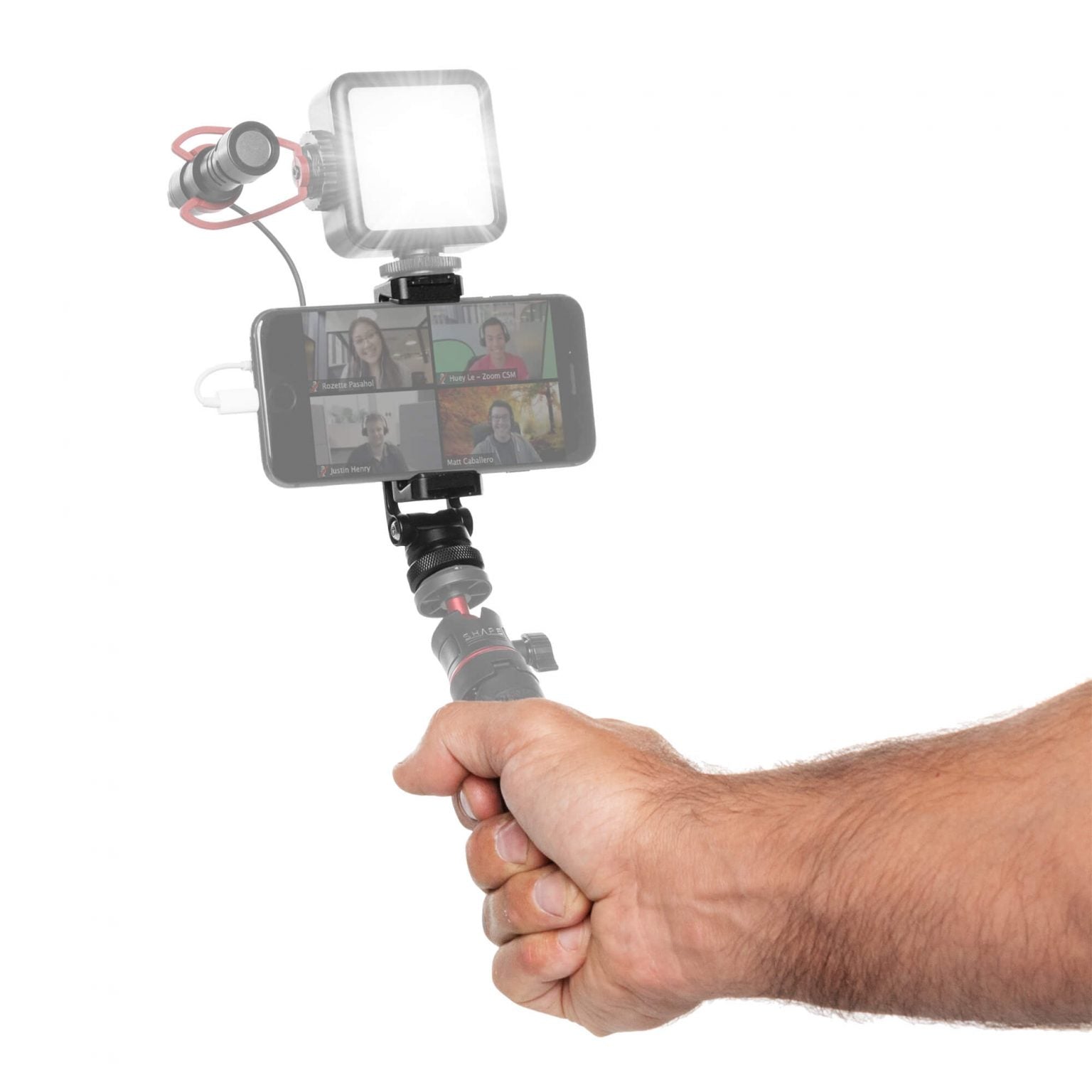 Friction swivel and tilt smartphone aluminum clamp 12_SHAPE_Smartphone_Clamp_Friction_Swivel_and_Tilt