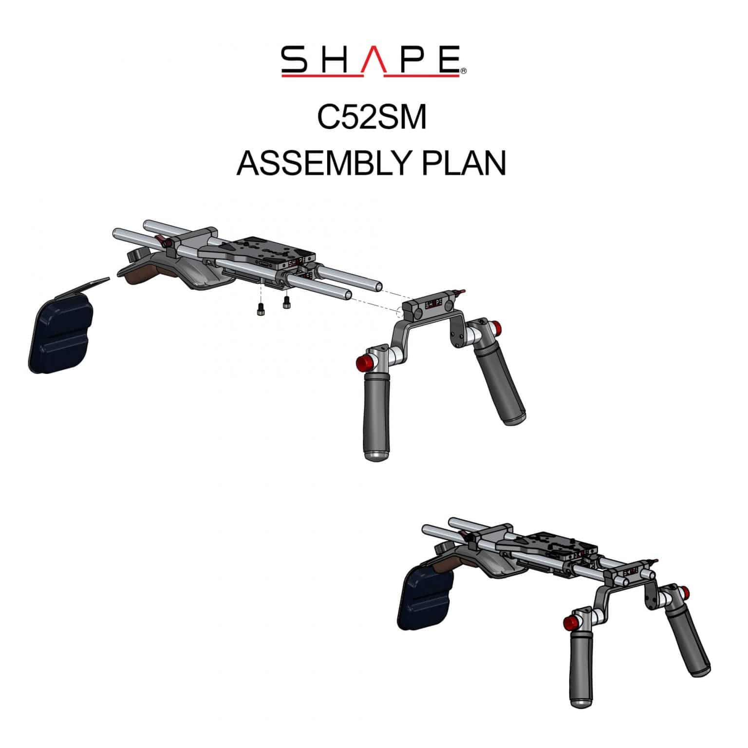 Canon C500 Mark II, C300 Mark III shoulder mount 13_SHAPE_Canon_C500_MKII_C300_MKIII_Shoulder_Mount