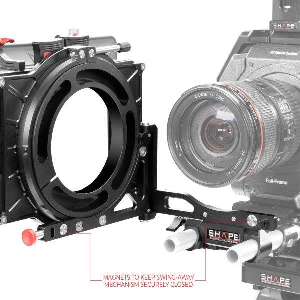 Compact Universal shoulder baseplate (BP20) with follow focus, HAND15 shadow and matte box kit 13_SHAPE_Compact_Universal_Shoulder_Baseplate_Kit