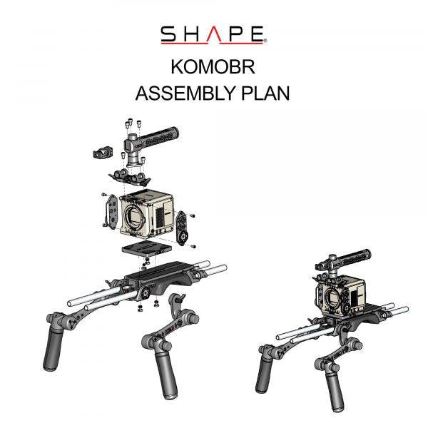 RED KOMODO™& KOMODO™ 6K Production pack camera cage, shoulder baseplate with handles 13_SHAPE_RED__KOMODO____KOMODO__6K_Production_Pack_Camera_Bundle_Rig