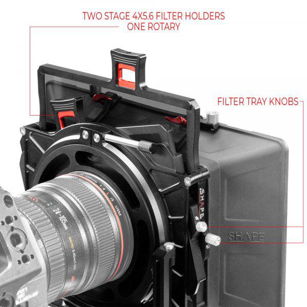 Compact Universal shoulder baseplate (BP20) with follow focus, HAND15 shadow and matte box kit 15_SHAPE_Compact_Universal_Shoulder_Baseplate_Kit