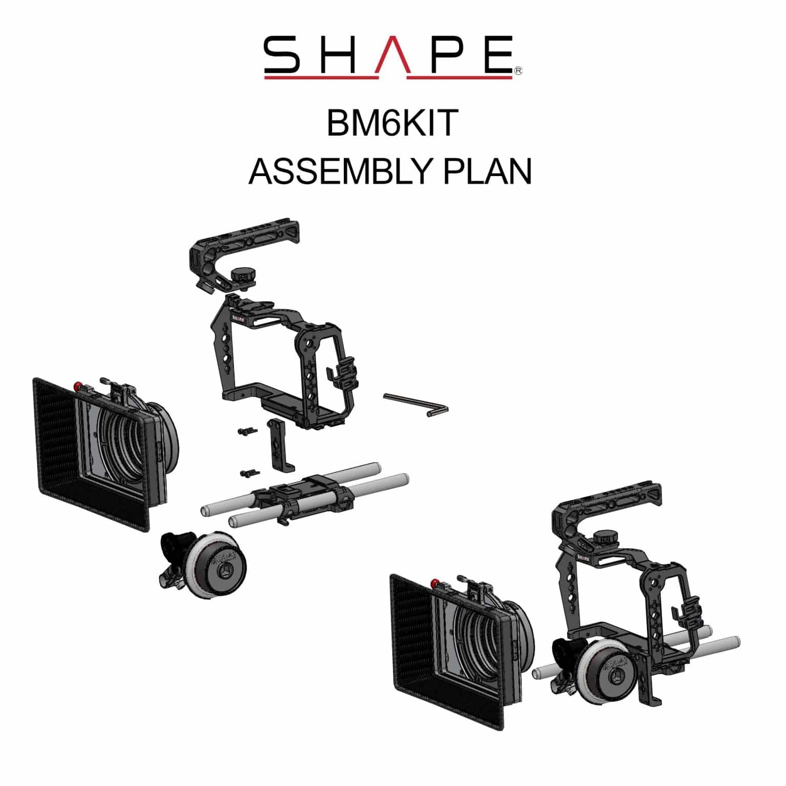Blackmagic Cinema Camera 6K/6K Pro/6K G2 Kit with Matte Box, Follow Focus & Top Handle. 16_SHAPE_Blackmagic_Cinema_Camera_6K_6K_PRO_6K_G2_Camera_Bundle_Rig_Kit
