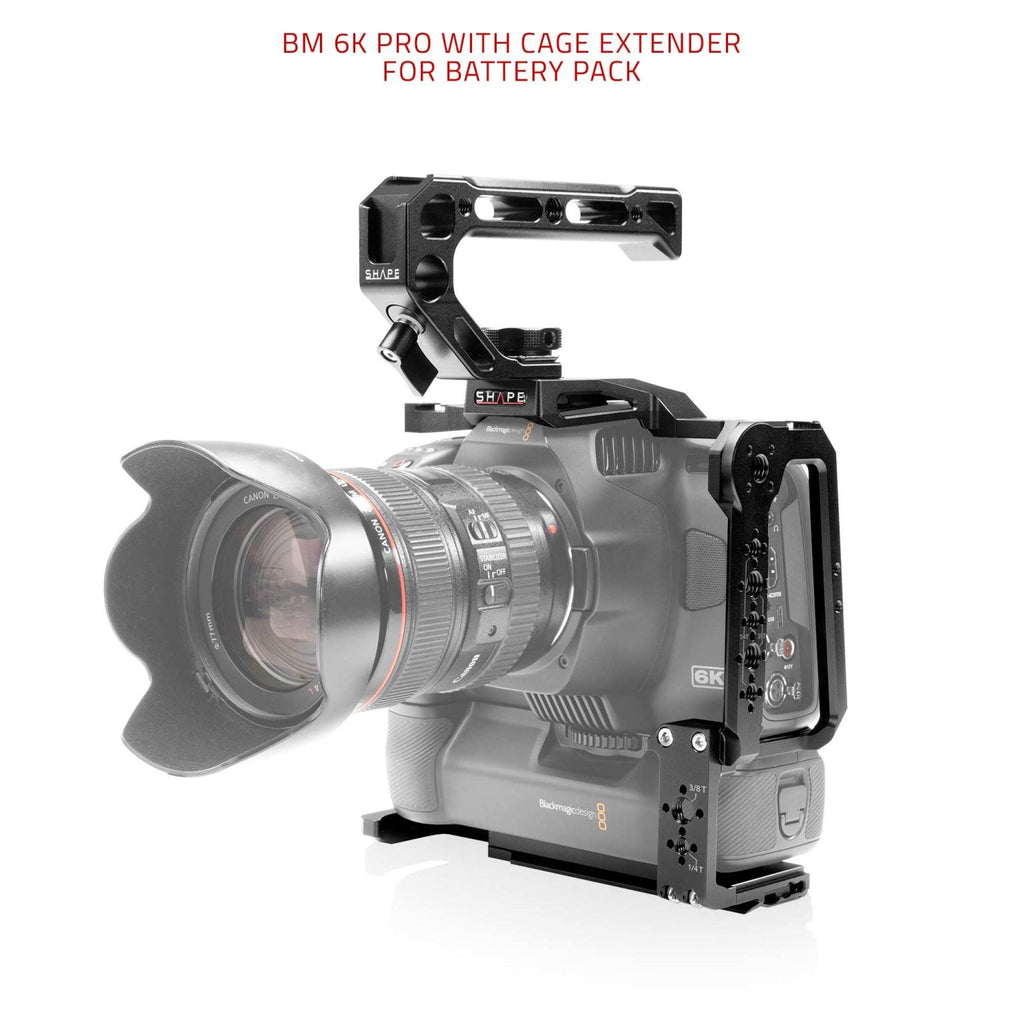Blackmagic Cinema Camera 6K/6K Pro/6K G2 Cage with Top handle & 15mm LWS Rod System. 18_SHAPE_Blackmagic_Cinema_Camera_6K_6K_PRO_6K_G2_Camera_Cage__Top_Handle_and_Rod_Bloc_System