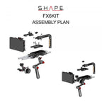 Sony FX6 baseplate, top plate, controller top handle, Quick handle, VF. mount, matte box, follow focus pro 30_SHAPE_Sony_FX6_Camera_Bundle_Rig_Kit